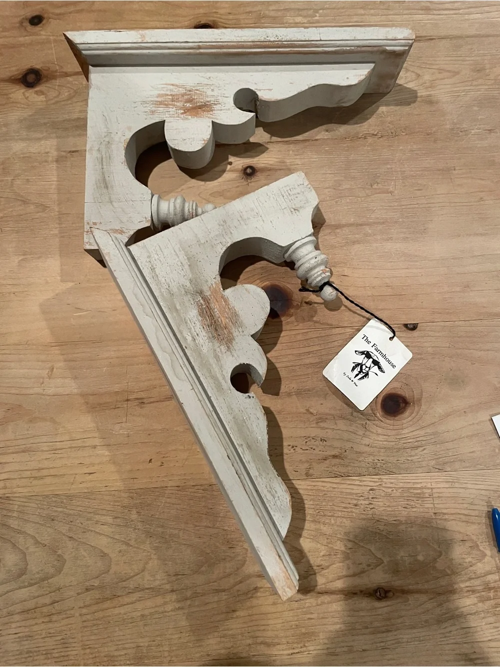 NWT Zula & Mac Interiors wood corbels architectural farmhouse rustic bookends